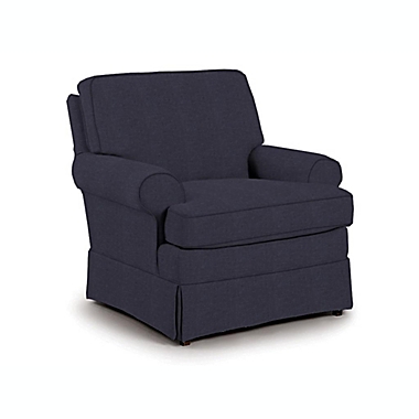 Best Chairs&reg; Quinn Swivel Glider in Navy. View a larger version of this product image.