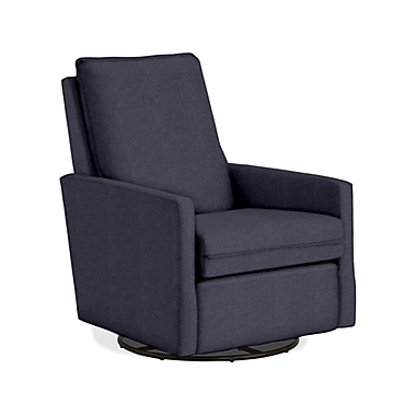 Best Chairs Amelia Swivel Glider in Navy. View a larger version of this product image.