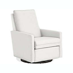 Best Chairs Amelia Swivel Glider in Ivory Snow