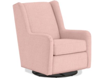 Best Chairs Brianna Swivel Glider in Blush