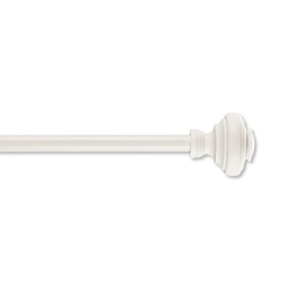 Simply Essential&trade; Doorknob 72-120-Inch Adjustable Single Curtain Rod Set in Satin White