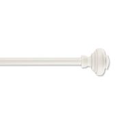 Simply Essential&trade; Doorknob Adjustable Single Curtain Rod Set in Satin White
