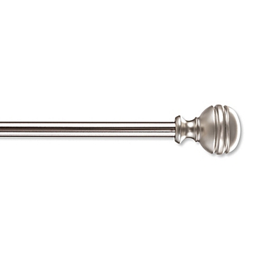 Simply Essential&trade; Orbit 72-120-Inch Adjustable Single Curtain Rod Set in Brushed Nickel. View a larger version of this product image.