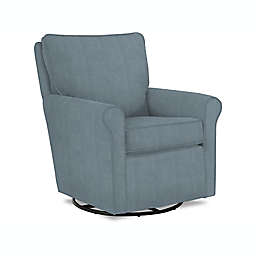 Best Chairs Kacey Swivel Glider in Blue Slate