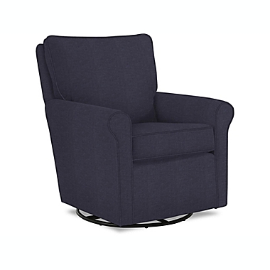 Best Chairs Kacey Swivel Glider in Navy. View a larger version of this product image.