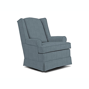Best Chairs Roni Swivel Glider in Blue Slate. View a larger version of this product image.
