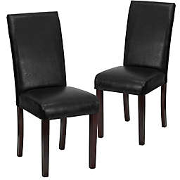 Flash Furniture Parsons Chair in Black (Set of 2)