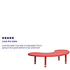 Alternate image 2 for Flash Furniture Half-Moon Activity Table in Red