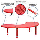 Alternate image 3 for Flash Furniture Half-Moon Activity Table in Red