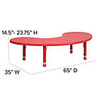 Alternate image 8 for Flash Furniture Half-Moon Activity Table in Red