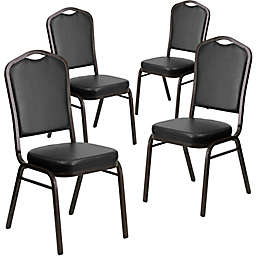 Flash Furniture HERCULES Banquet Chair in Black (Set of 4)