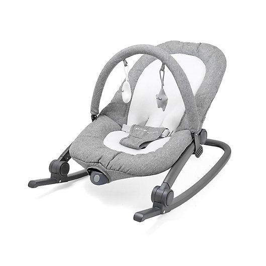 Alternate image 1 for Baby Delight® Aura Deluxe Travel Musical Rocker/Bouncer in Charcoal Tweed