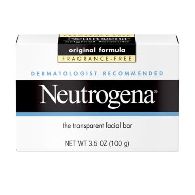 Neutrogena&reg; 3.5 oz. Fragrance Free Transparent Facial Bar Soap. View a larger version of this product image.