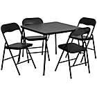 Alternate image 0 for Flash Furniture 5-Piece Folding Card Table and Chairs Set in Black