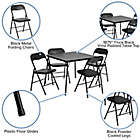 Alternate image 2 for Flash Furniture 5-Piece Folding Card Table and Chairs Set in Black