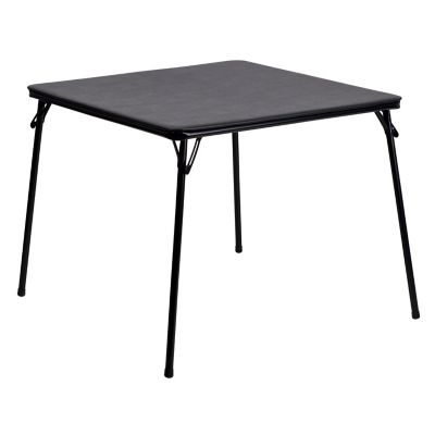 Flash Furniture Folding Card Table in Black