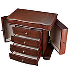 Alternate image 1 for Large 4-Drawer Brushed Jewelry Box in Brown