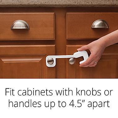 72347 2 Pack Safety 1st Secure Mount Cabinet Lock Installs on Knobs or Handles 