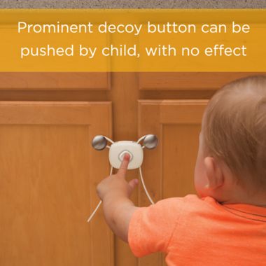 Safety 1st OutSmart Flex Lock With Decoy Button in White. View a larger version of this product image.