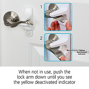 Safety 1st&reg; Outsmart Lever Lock With Decoy Button in White. View a larger version of this product image.