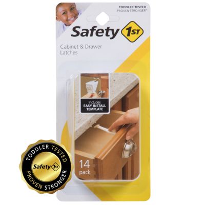 Safety 1st&reg; Easy Install Cabinet &amp; Drawer Latch in White (14pk)