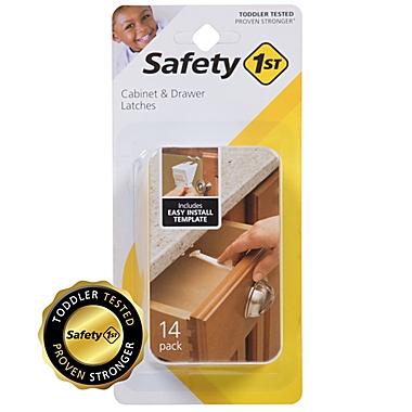 Safety 1st&reg; Easy Install Cabinet &amp; Drawer Latch in White (14pk). View a larger version of this product image.