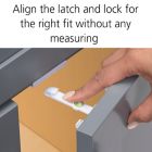 Alternate image 2 for Safety 1st&reg; 4-Pack Adhesive Cabinet and Drawer Latches