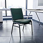 Alternate image 2 for Flash Furniture Heavy-Duty Metal Stacking Chair in Green Polyester