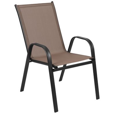 Flash Furniture Stackable Patio Sling Arm Chair Set
