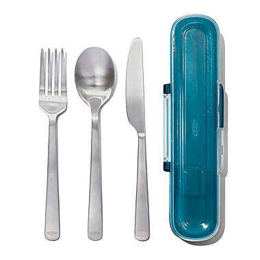OXO Good Grips&reg; Prep & Go Stainless Steel Utensils Set with Case. View a larger version of this product image.