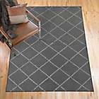 Alternate image 1 for My Magic Carpet Moroccan Diamond 5&#39; x 7&#39; Washable Area Rug in Grey