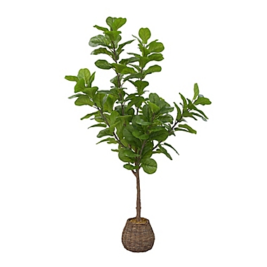 Bee &amp; Willow&trade; 80-Inch Faux Fiddle Tree in Rattan Basket. View a larger version of this product image.