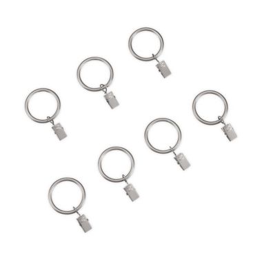 Simply Essential&trade; Clip Rings in Graphite (Set of 7). View a larger version of this product image.