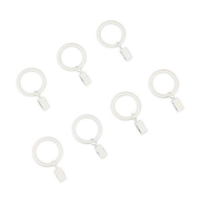 Simply Essential&trade; Clip Rings in Satin White (Set of 7)