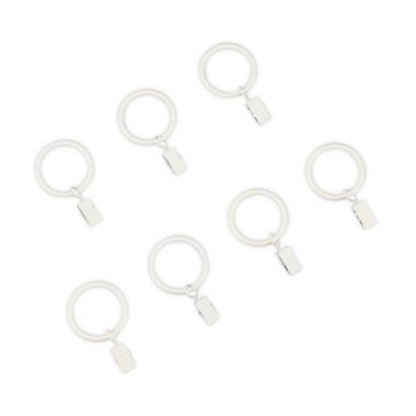 Simply Essential&trade; Clip Rings in Satin White (Set of 7). View a larger version of this product image.