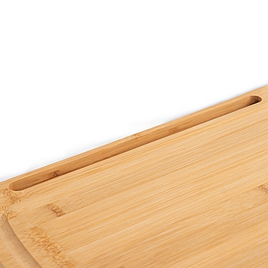Simply Essential&trade; Bamboo Cutting Board with Phone/Tablet Slot. View a larger version of this product image.