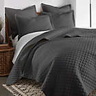 Alternate image 2 for Linen/Cotton 2-Piece Twin Quilt Set in Dark Grey