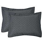 Alternate image 3 for Linen/Cotton 2-Piece Twin Quilt Set in Dark Grey