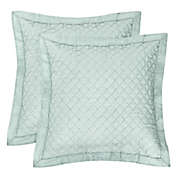 Quilted European Pillow Shams in Spa (Set of 2)