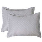 Alternate image 3 for Linen/Cotton 3-Piece King Quilt Set in Light Grey