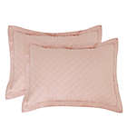 Alternate image 2 for Linen/Cotton 3-Piece Full/Queen Quilt Set in Blush