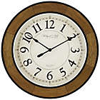 Alternate image 0 for Sterling &amp; Noble&reg; 18-Inch Round Traditional Wood Veneer Wall Clock in Walnut