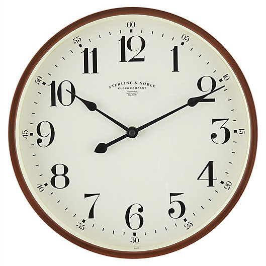 Alternate image 1 for Sterling & Noble® 11.5-Inch Round Traditional Wall Clock in Espresso