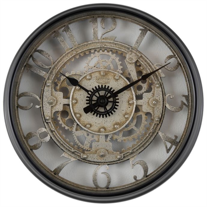 Sterling & Noble® 11.5Inch Round Arabic Grill and Gear Wall Clock in