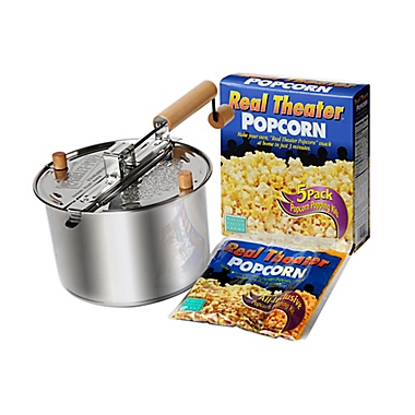 Wabash Valley Farms&trade; Whirley Popcorn Maker & Movie Theater Popcorn Popping Kits. View a larger version of this product image.