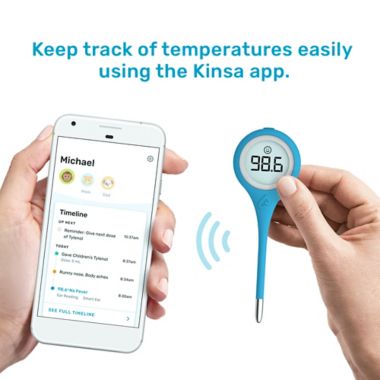 Kinsa QuickCare&trade; Bluetooth Smart Thermometer with Family Health Tracking App. View a larger version of this product image.