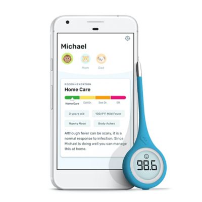 Kinsa QuickCare&trade; Bluetooth Smart Thermometer with Family Health Tracking App