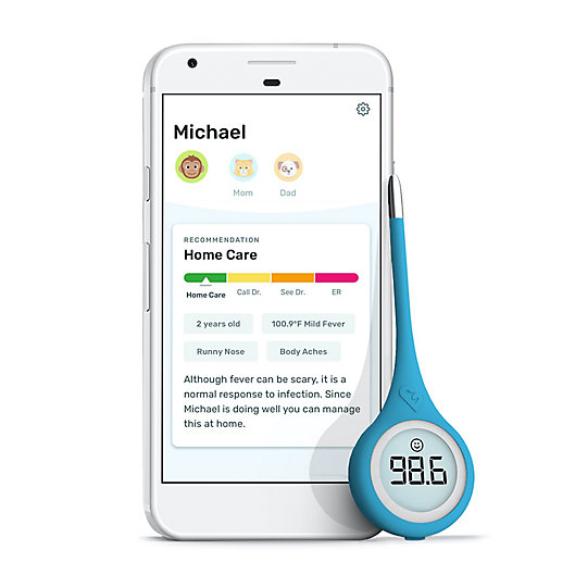 Alternate image 1 for Kinsa QuickCare™ Bluetooth Smart Thermometer with Family Health Tracking App