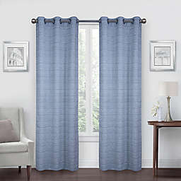 Simply Essential™ Benton 95-Inch Light Filtering Window Curtain Panels in Navy (Set of 2)