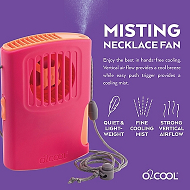 O2COOL&reg; 2-Pack Misting Necklace Fans. View a larger version of this product image.